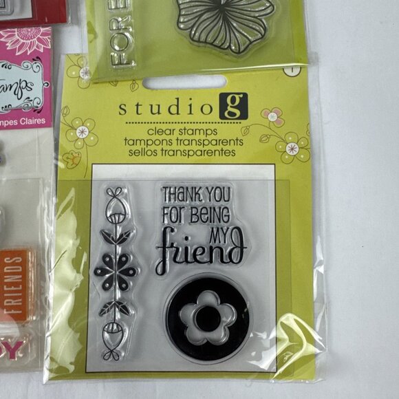 (8) Lot of Clear Stamps scrapbooking cards journal holidays NEW 27 stamps total - Picture 11 of 14